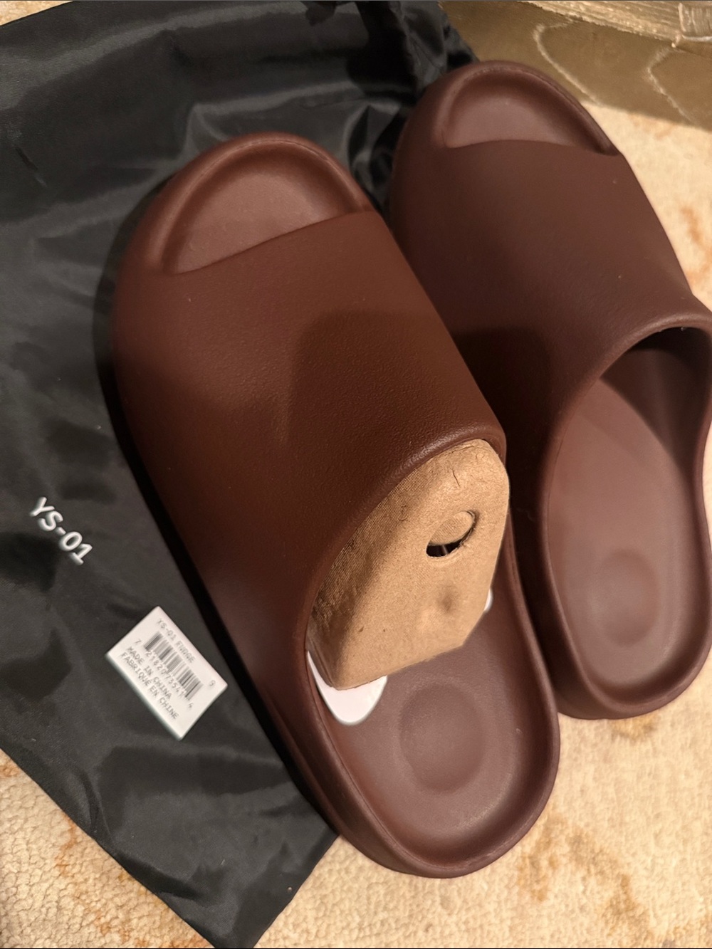Yeezy Men’s Slide Sandals in Dark Brown